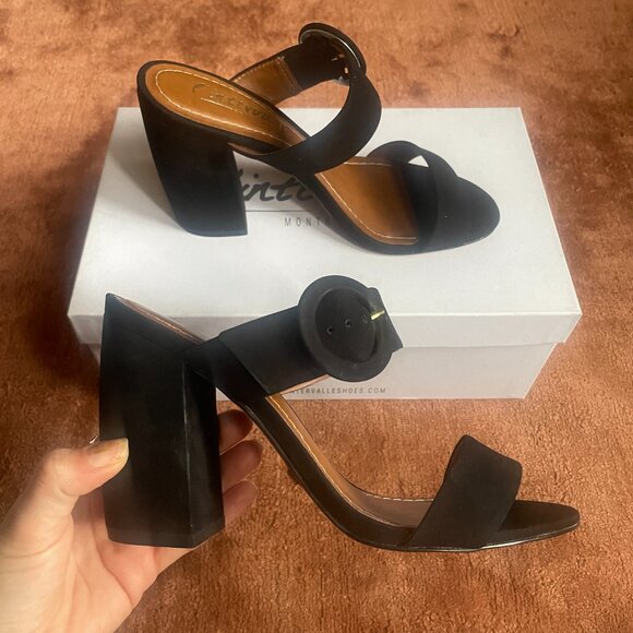 INTERVALLE Black Nubuck Sandal Size 37 - Picture 6 of 7